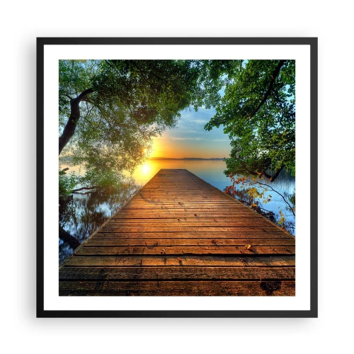 Poszter fehér keretben - Ne siess, ülj le - 60x60 cm