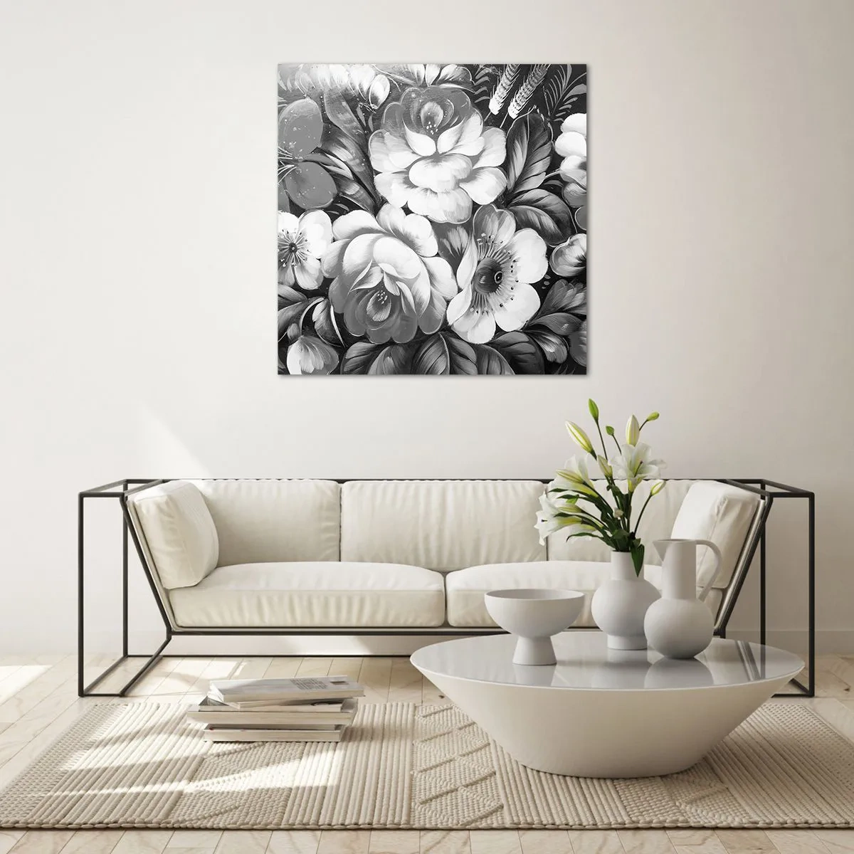 Üveg kép - Gyönyörű még szürkében is - 60x60 cm