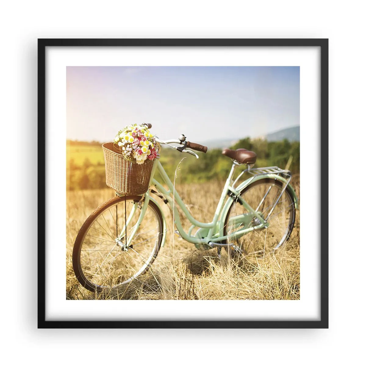 Poszter fehér keretben - Itt maradok egy darabig - 50x50 cm