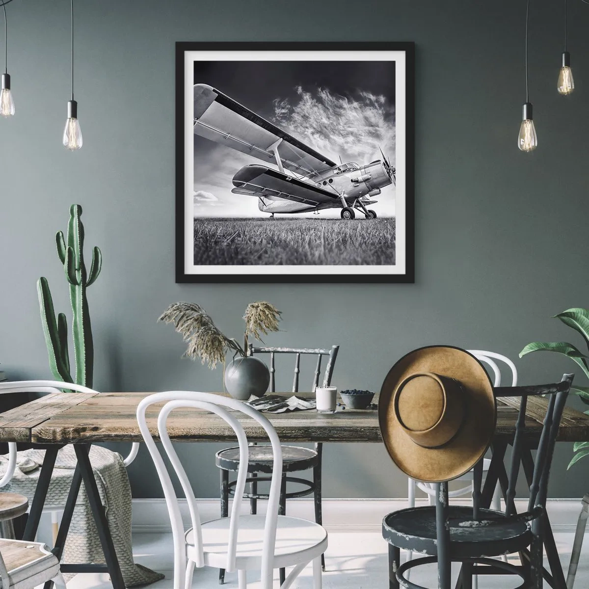 Poszter fehér keretben - A szárnyas vándor - 40x40 cm