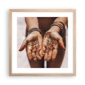 Poszter világos tölgy keretben - Ajándék neked - 40x40 cm