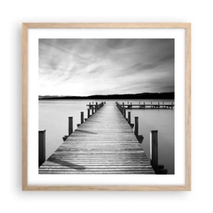 Poszter világos tölgy keretben - A víznyelőnél - békében - 50x50 cm