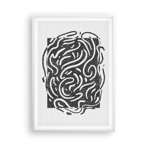 Poszter fekete keretben - Absztrakció: örömtánc - 70x100 cm