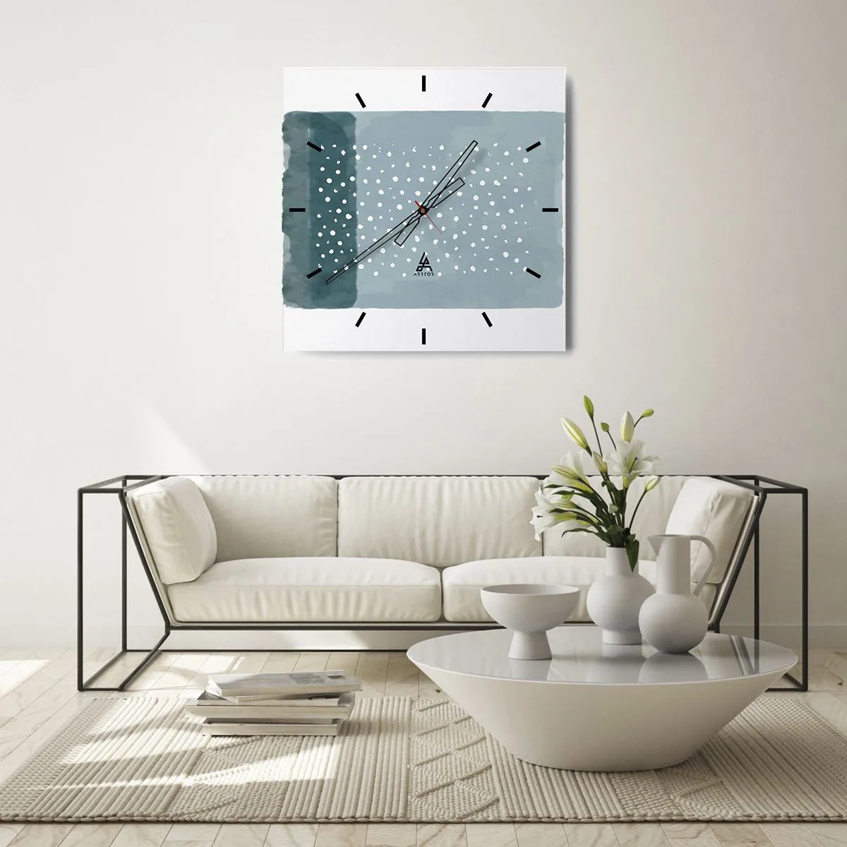 Falióra, Óra - Kéken nőtt - 30x30 cm