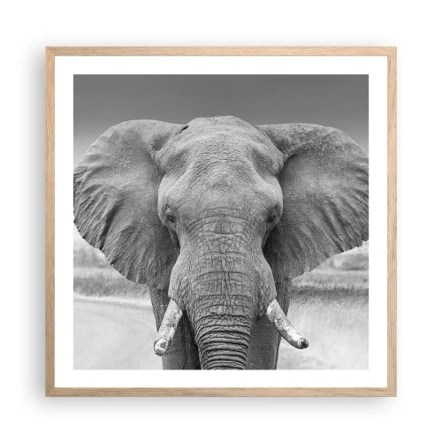 Poszter világos tölgy keretben - Üdv a világomban - 60x60 cm