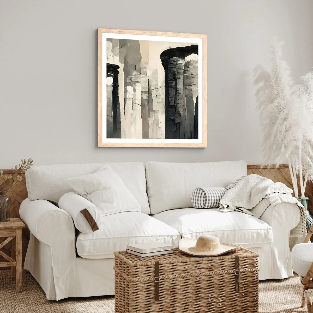 Poszter világos tölgy keretben - A régiség fensége - 40x40 cm