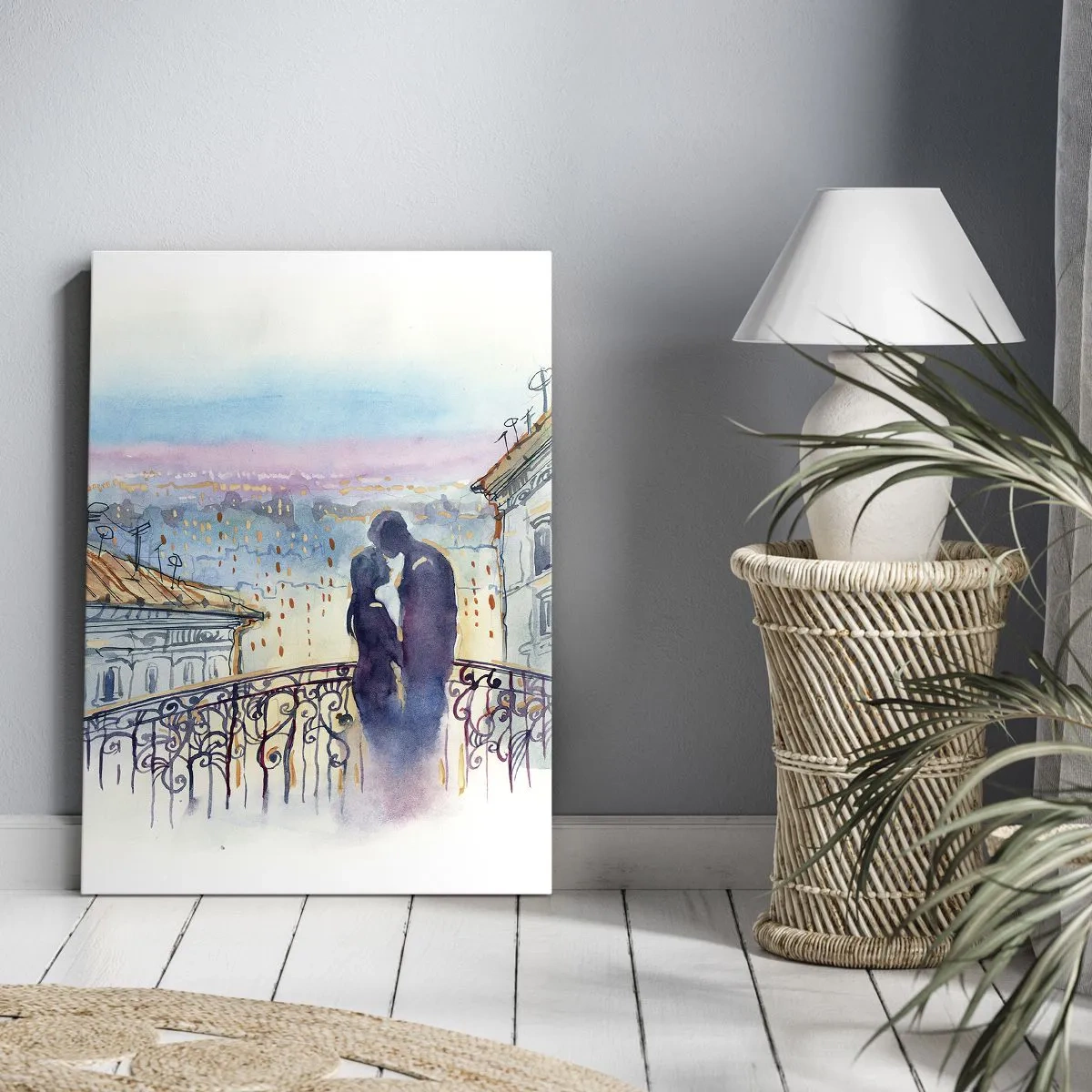 Vászonkép - Párizsi szerelmesek - 50x70 cm