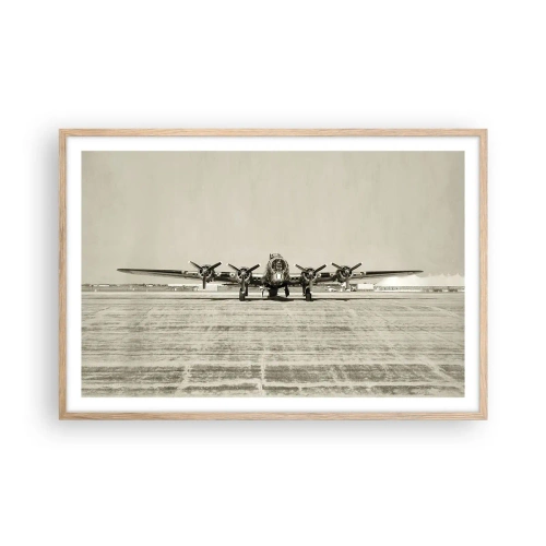 Poszter világos tölgy keretben - Mint mindig készen - 91x61 cm