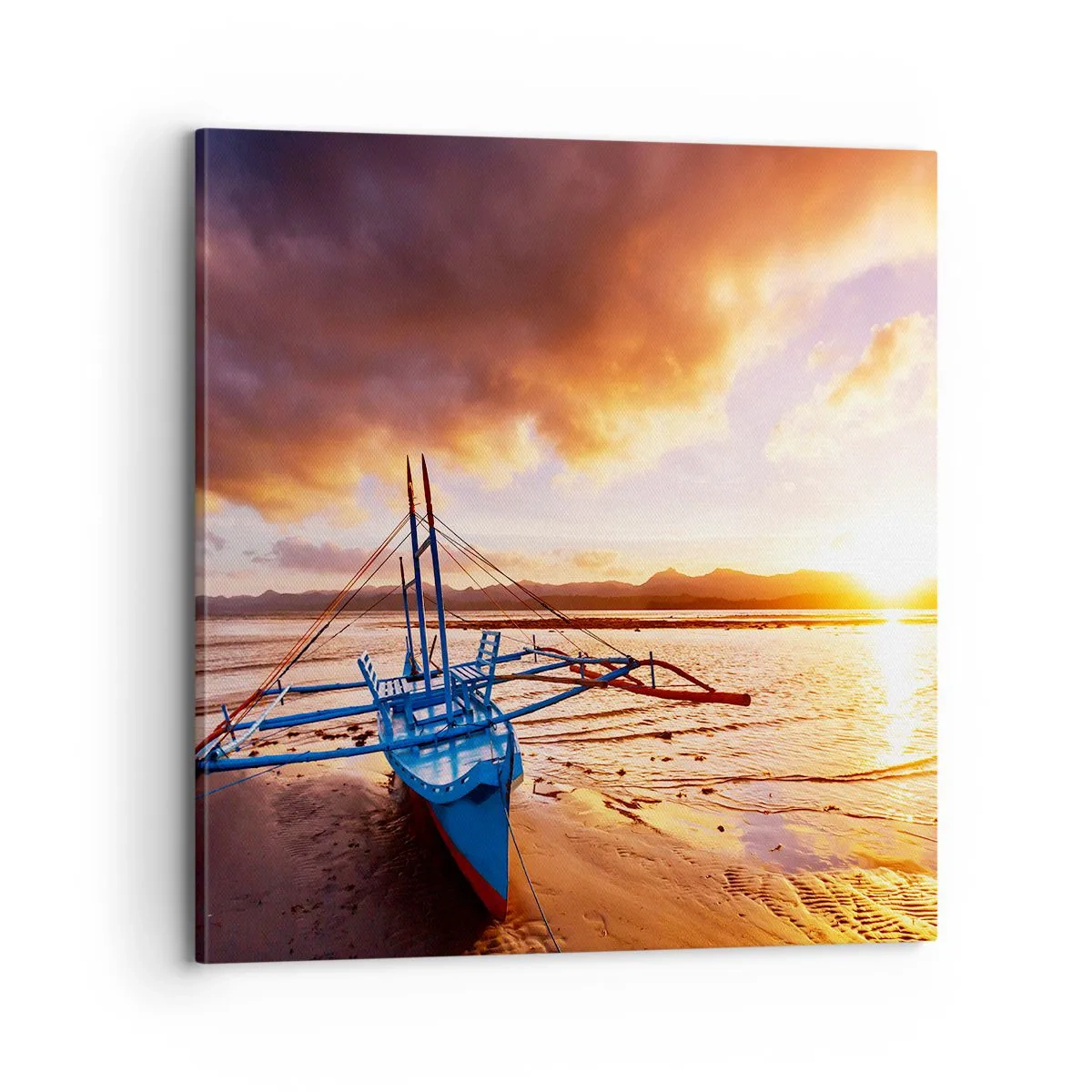 Vászonkép - Egy egész nap után nyújtózkodni a homokon - 70x70 cm