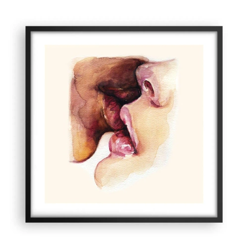 Poszter fehér keretben - Mint éjszaka és nap, föld és ég - 50x50 cm