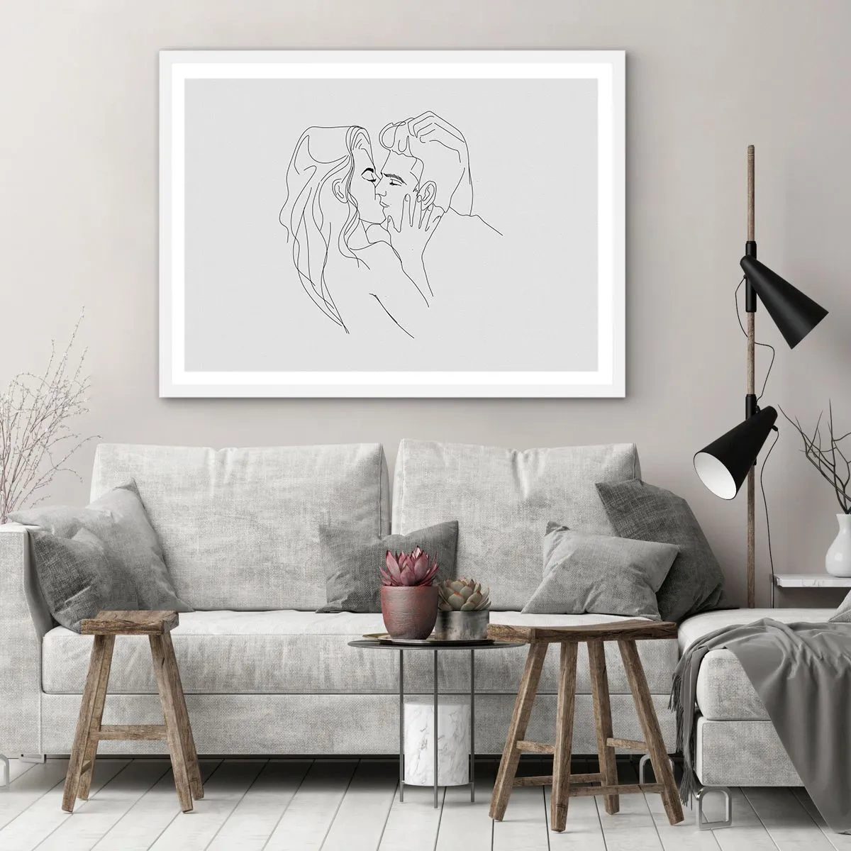 Poszter fekete keretben - Ugyanaz a vonalón - 50x40 cm