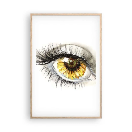 Poszter világos tölgy keretben - Tekintet forró mint a nyár - 61x91 cm