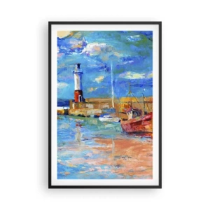 Poszter fehér keretben - Egy délután a szivárványos öbölben - 61x91 cm