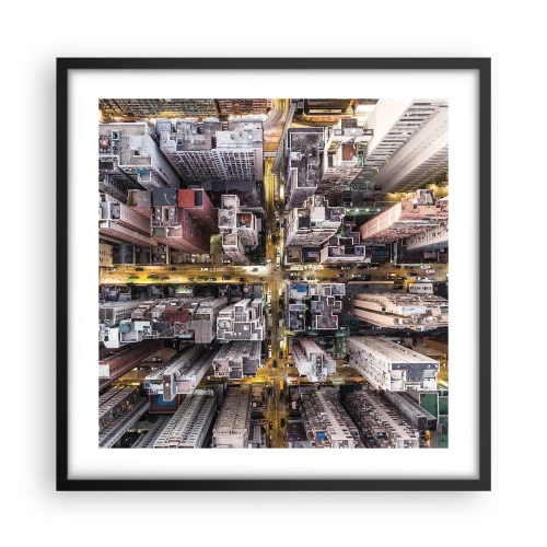 Poszter fehér keretben - Üdvözlet Hongkongból - 50x50 cm