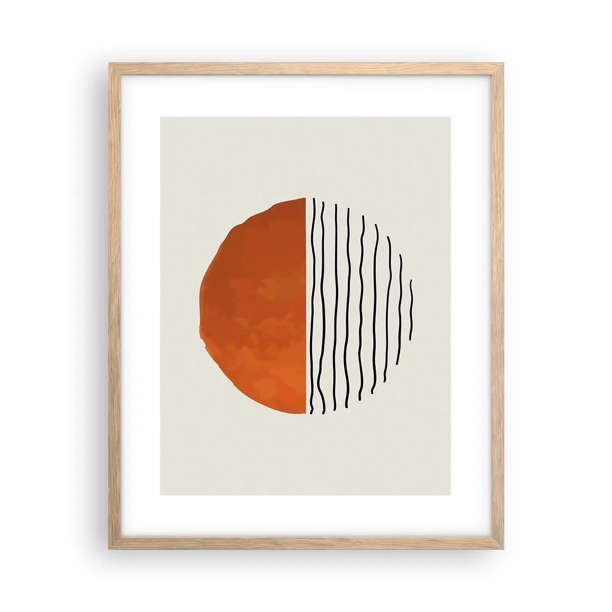 Poszter világos tölgy keretben - Japán hangulatban - 40x50 cm