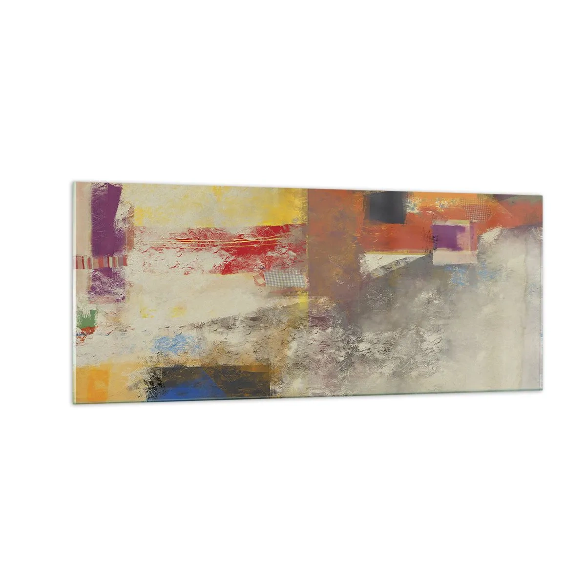 Üveg kép - Színgeometria - 100x40 cm
