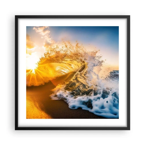 Poszter fehér keretben - Játék a homokban - 50x50 cm