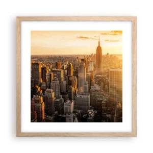 Poszter világos tölgy keretben - Növekedni a napon - 40x40 cm