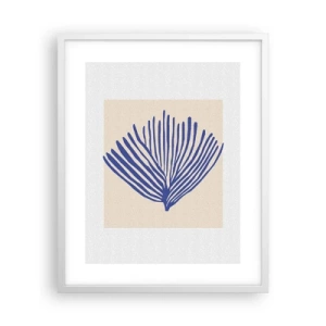 Poszter fekete keretben - Kék legyező - 40x50 cm