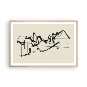 Poszter világos tölgy keretben - Lehet egy táj - 91x61 cm