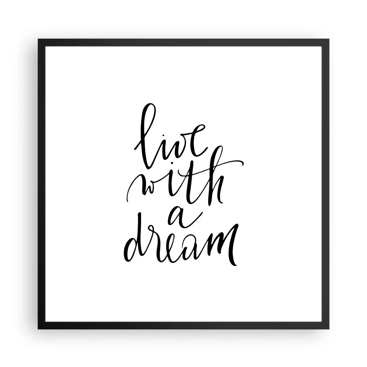 Poszter fehér keretben - Természetesen - 60x60 cm