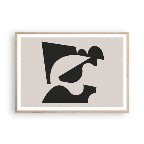 Poszter világos tölgy keretben - Önálló összeállításra - 100x70 cm