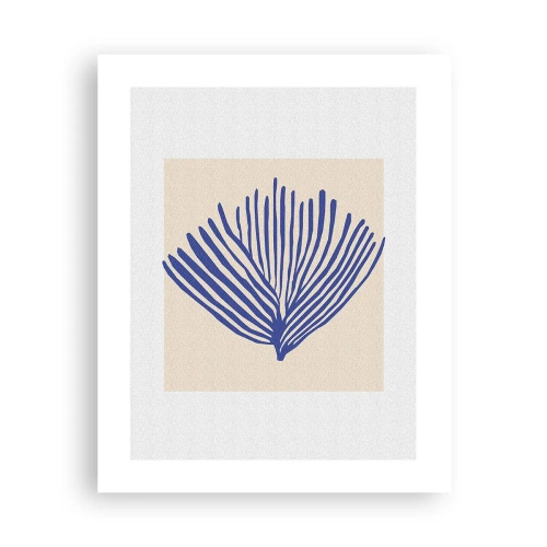 Poszter - Kék legyező - 40x50 cm