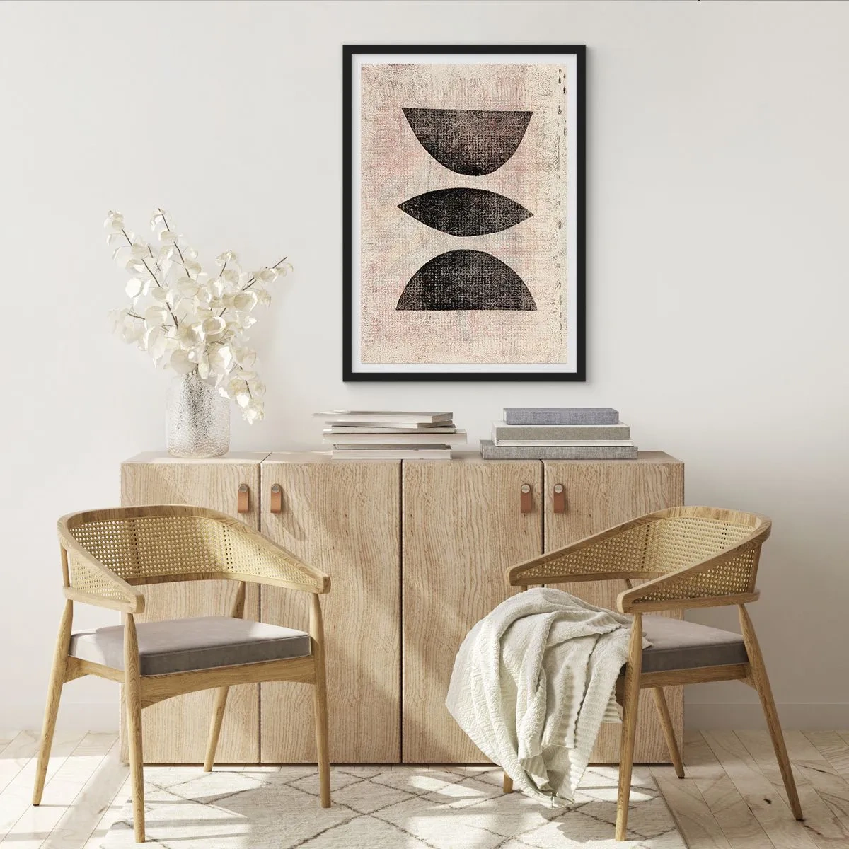 Poszter fehér keretben - Etnikai absztrakció - 61x91 cm