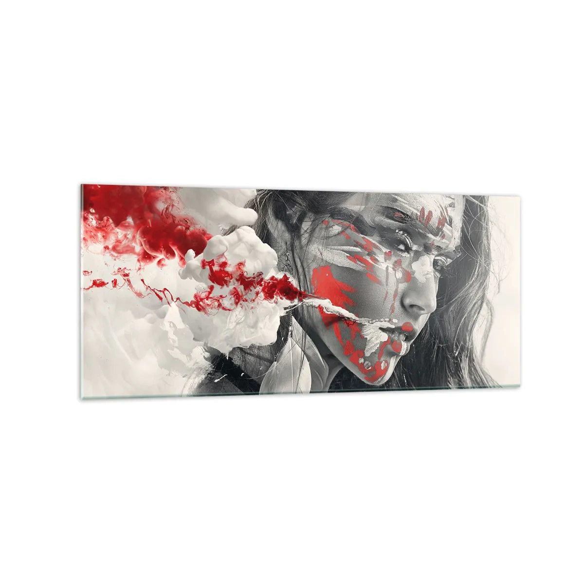 Üveg kép - Az abszurditás füstjében - 120x50 cm