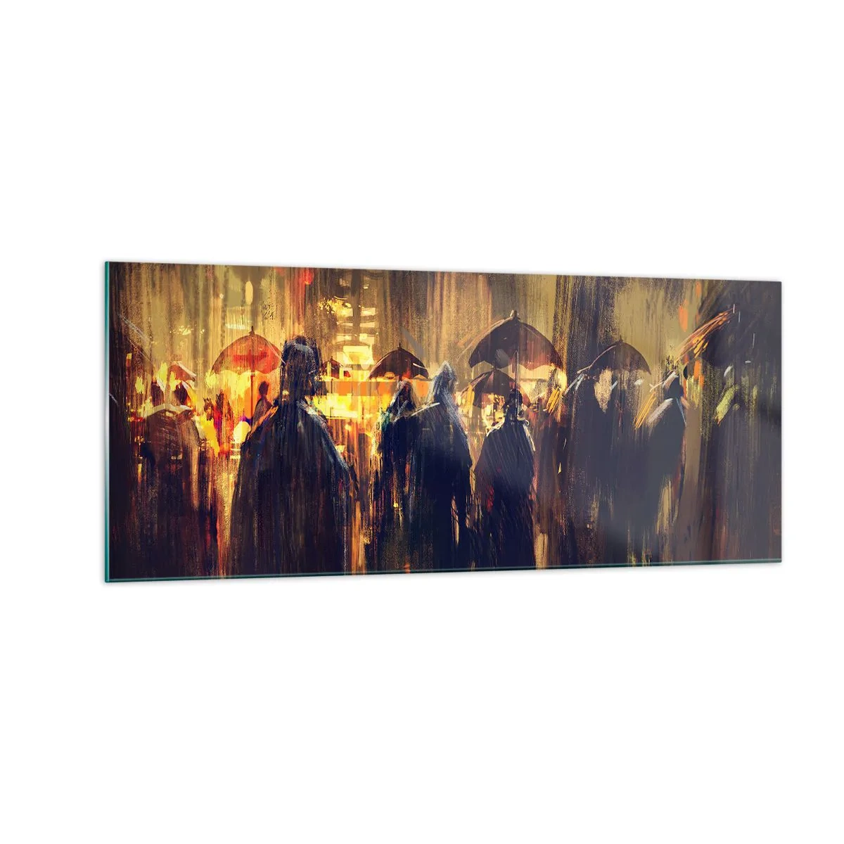 Üveg kép - Az eső imádói - 100x40 cm