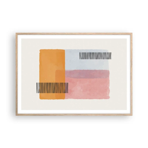 Poszter világos tölgy keretben - Saroktól sarokig - 100x70 cm