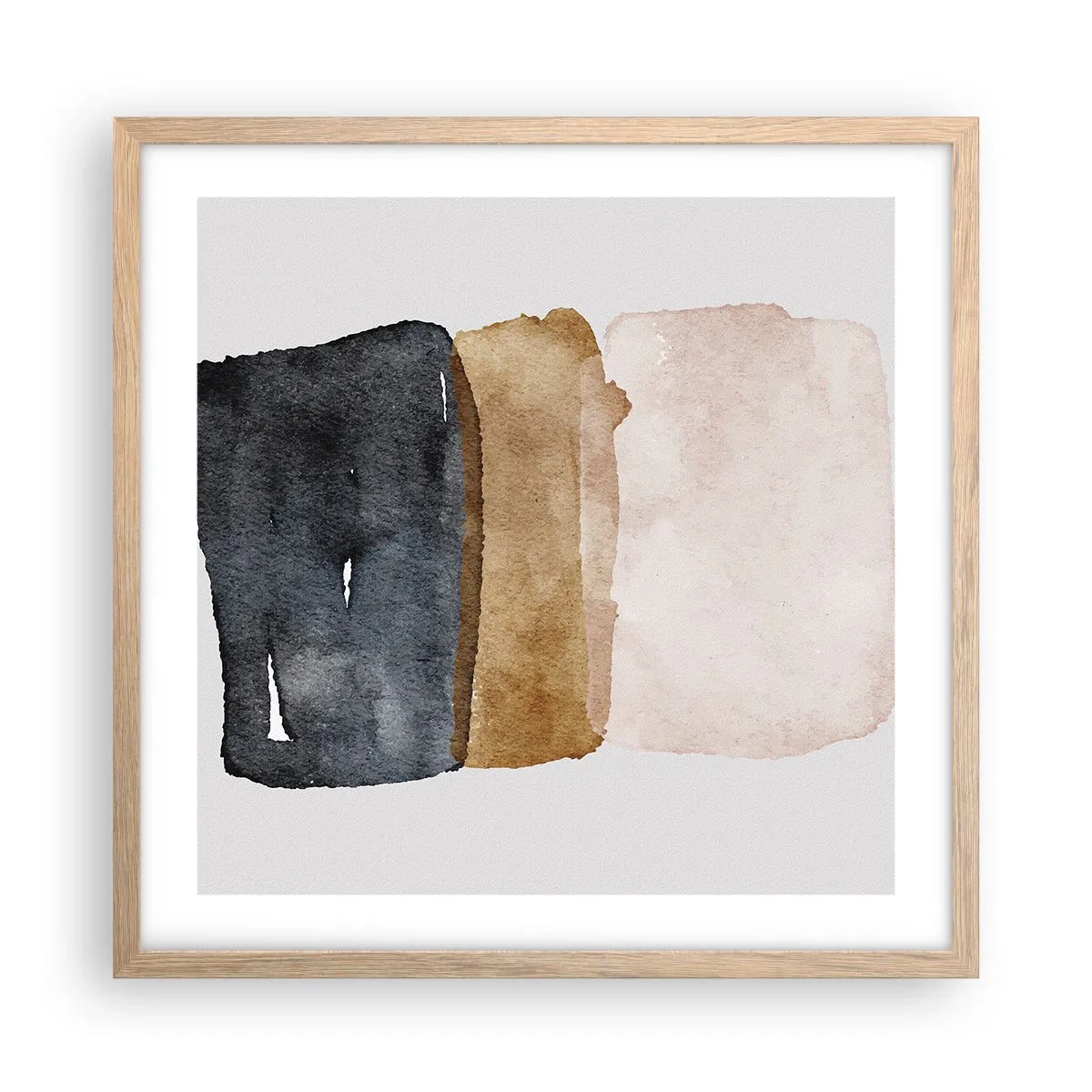 Poszter világos tölgy keretben - A föld színeinek kompozíciója - 50x50 cm