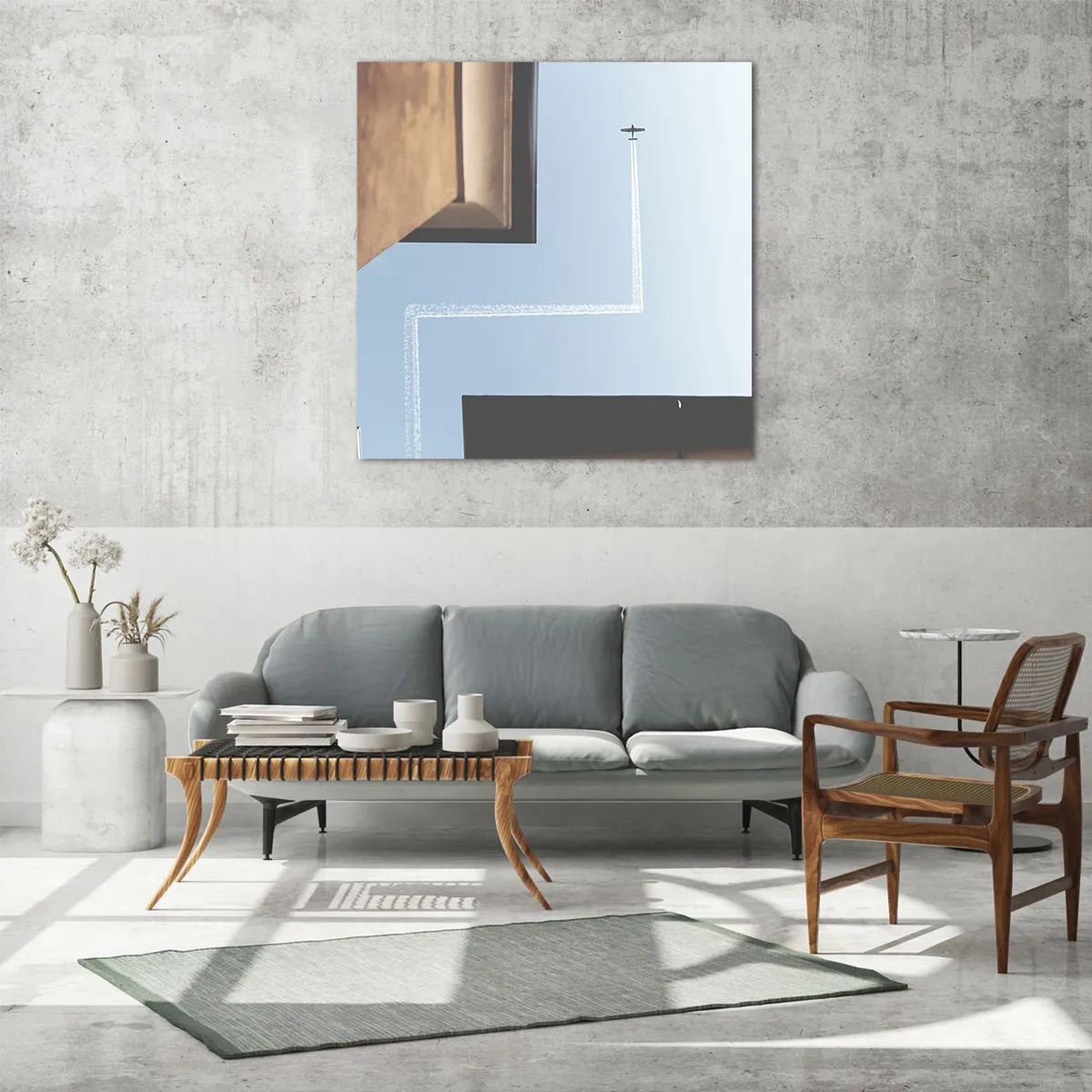 Üveg kép - A városi labirintus felett - 70x70 cm