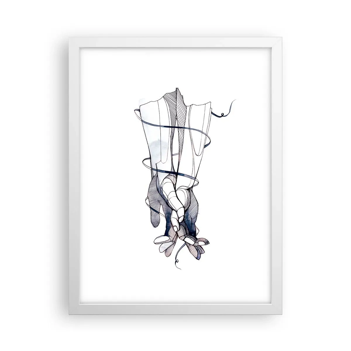 Poszter fekete keretben - Érintés tanulmányozása - 30x40 cm