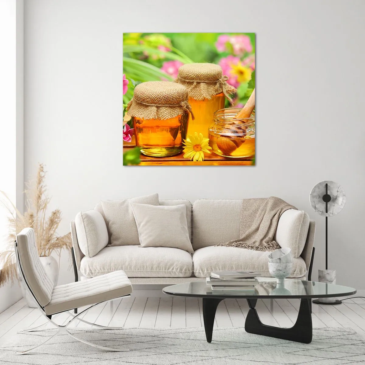 Üveg kép - Édes és virágos - 30x30 cm