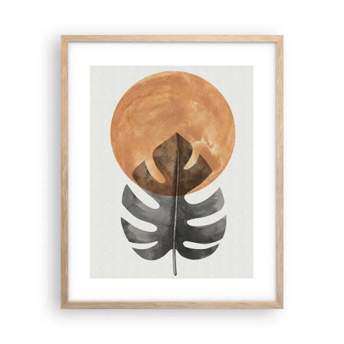 Poszter világos tölgy keretben - Mindig a nap - 40x50 cm