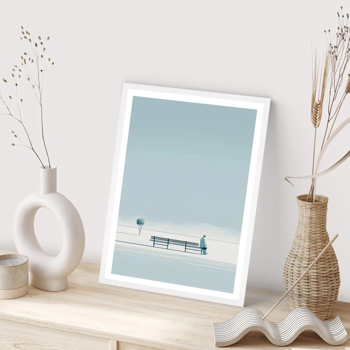 Poszter fekete keretben - Igen, én várok. - 70x100 cm