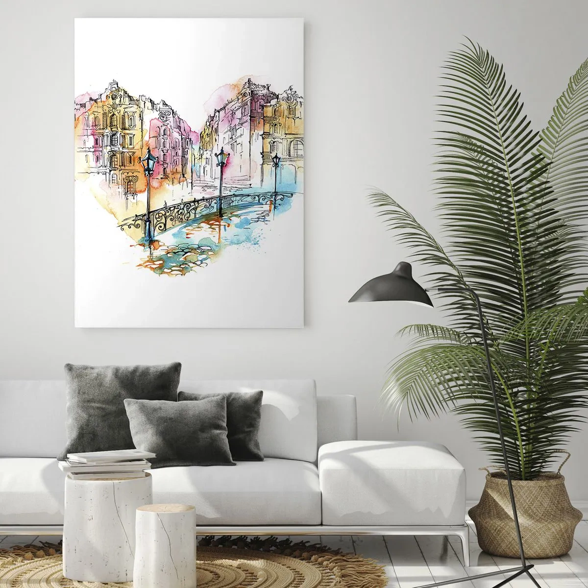 Üveg kép - A város szíve - 50x70 cm