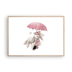 Poszter világos tölgy keretben - Ez a szerelem - 100x70 cm