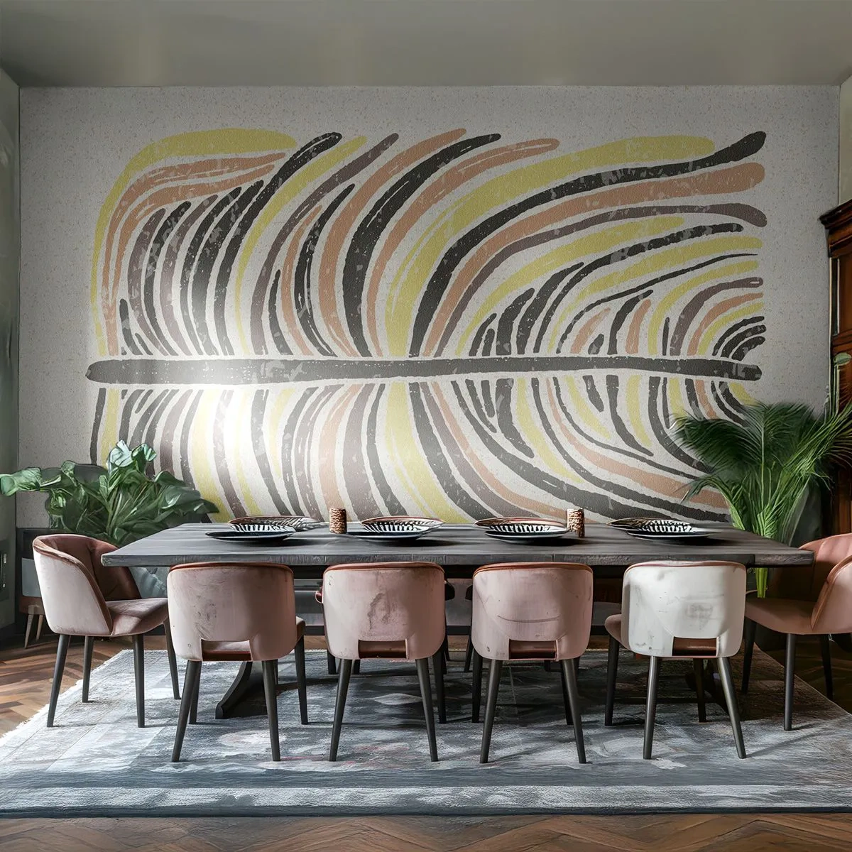 Öntapadós Fotótapéta Deluxe Sticker - Élénk absztrakció - Boho, Minimalizmus, Pasztell - 200x140 cm