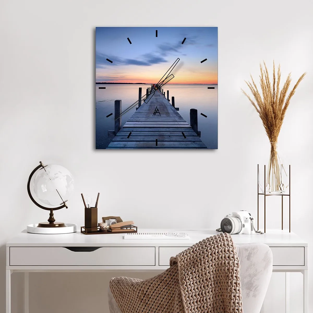 Falióra, Óra - A derűs szürkület nyugalma - 30x30 cm