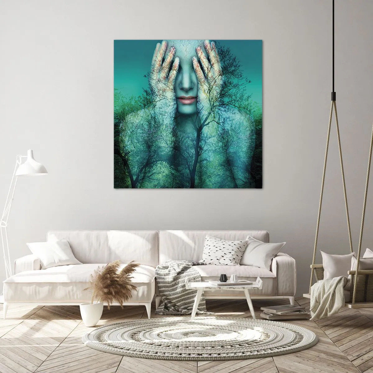 Vászonkép - Kékbe merítve - 70x70 cm