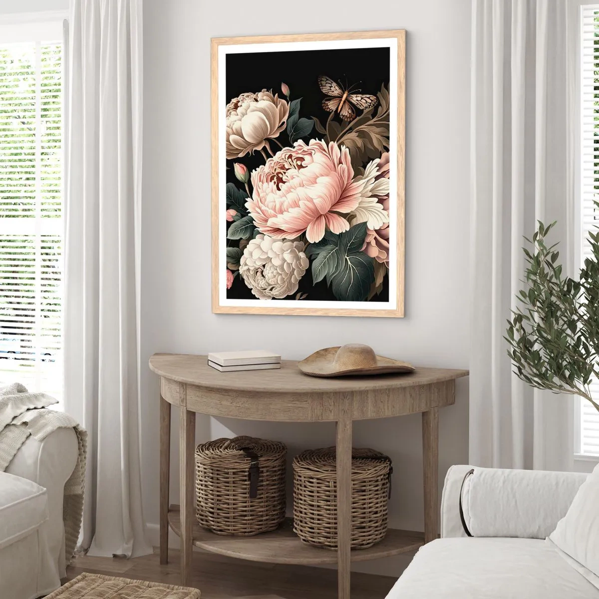 Poszter világos tölgy keretben - Barokk stílusban - 61x91 cm