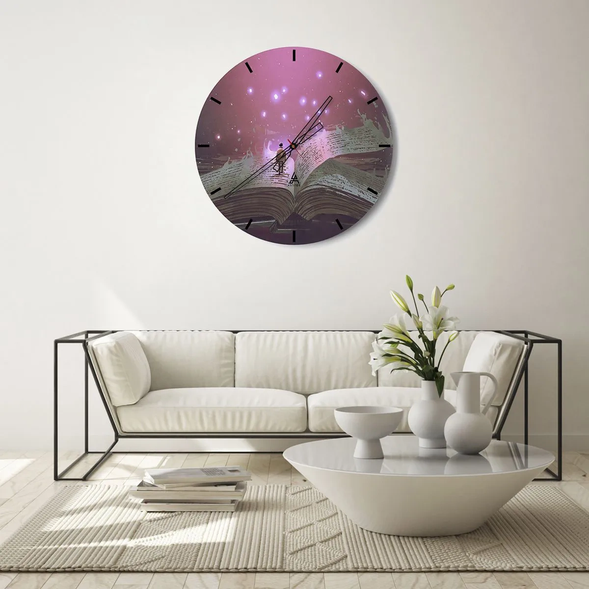 Falióra, Óra - Meghívás egy másik világba – olvass! - 40x40 cm