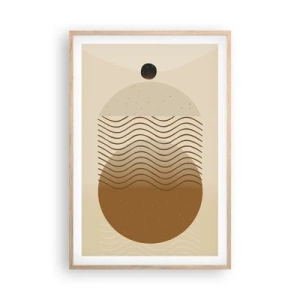 Poszter világos tölgy keretben - A geometriai formák eredetéről - 61x91 cm
