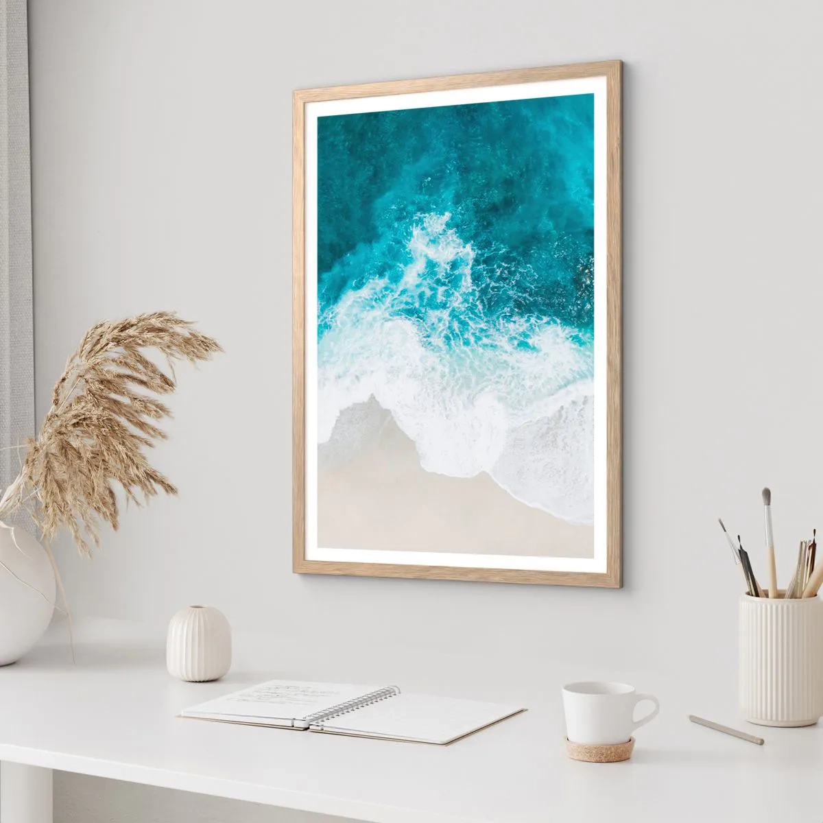 Poszter világos tölgy keretben - Természetes simogatás - 50x70 cm