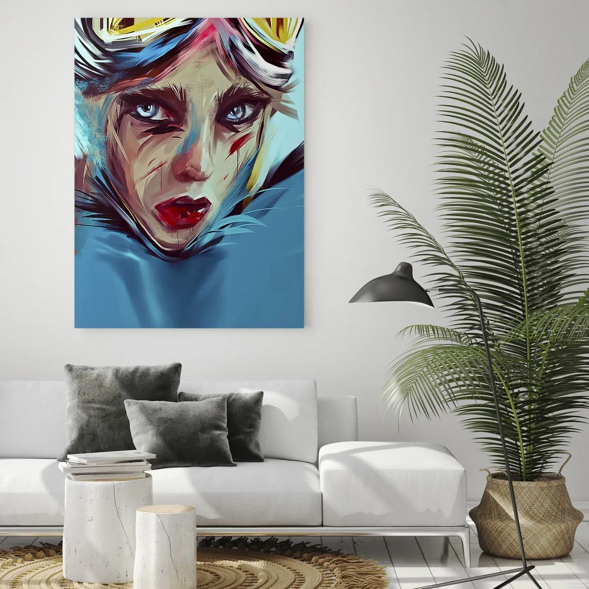 Üveg kép - Utcai harcos - 80x120 cm