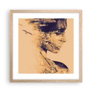 Poszter világos tölgy keretben - Természetes szépség - 40x40 cm