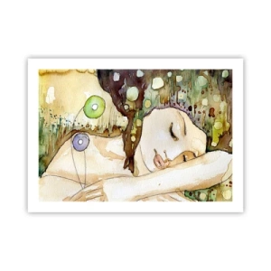 Poszter - Smaragd-ibolya álom - 70x50 cm