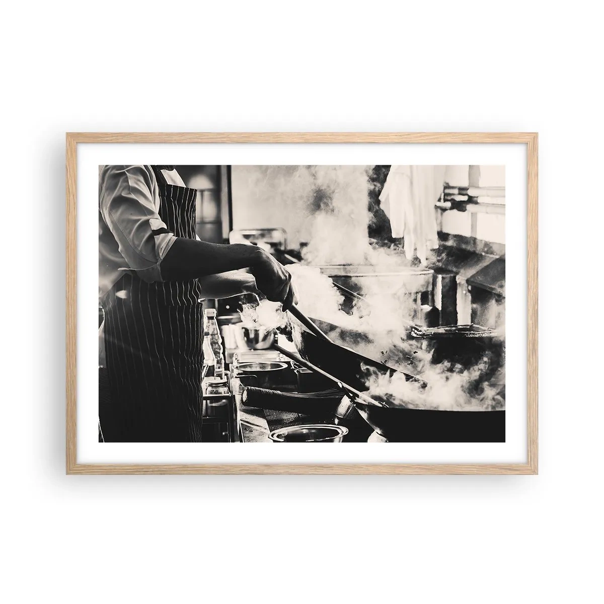 Poszter világos tölgy keretben - Az ízek alkímiája - 70x50 cm